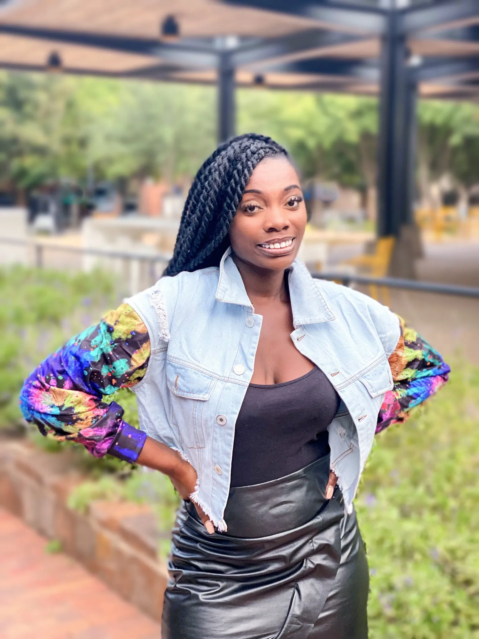 Galaxy Crop Hood Jacket