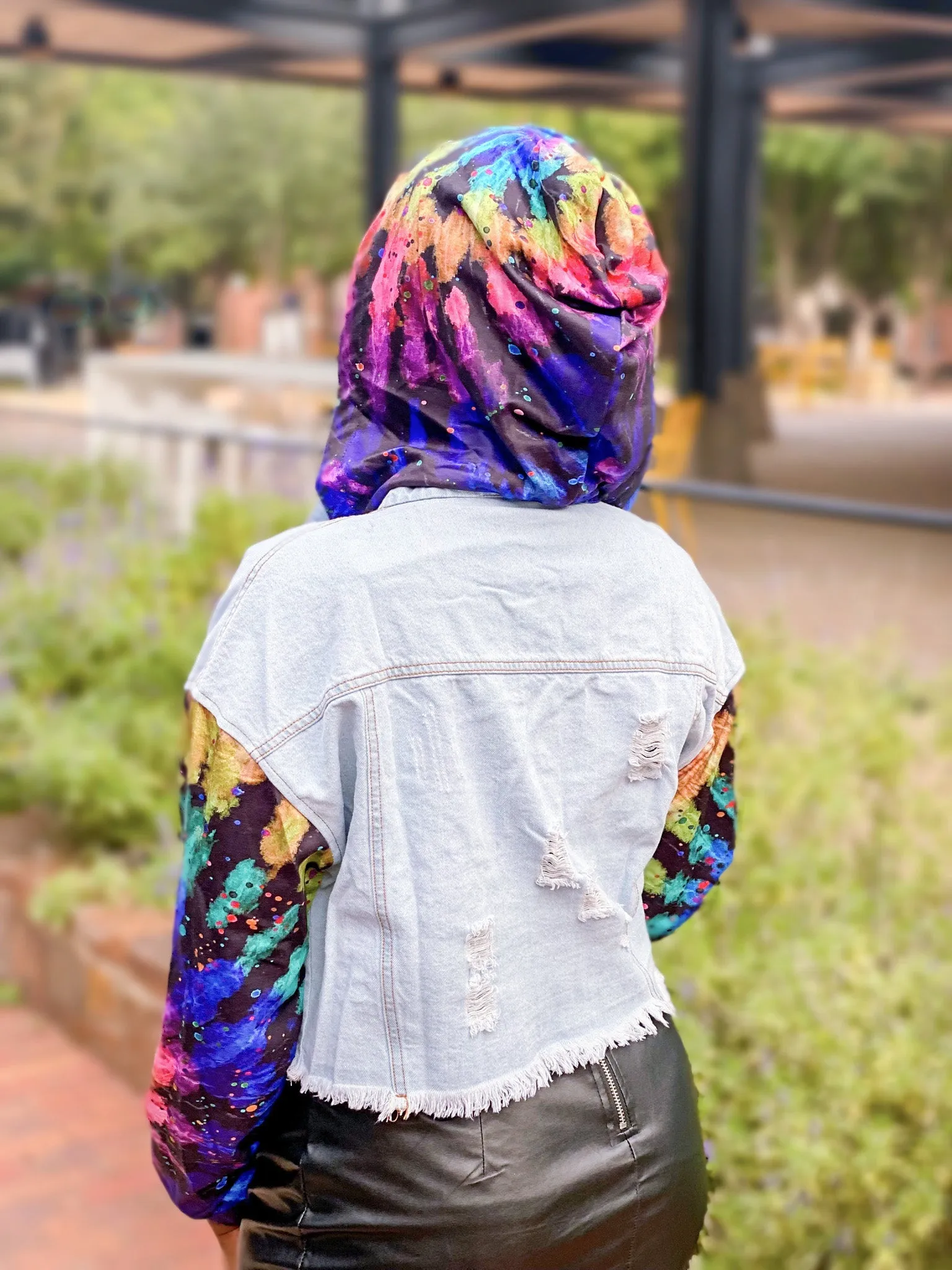 Galaxy Crop Hood Jacket