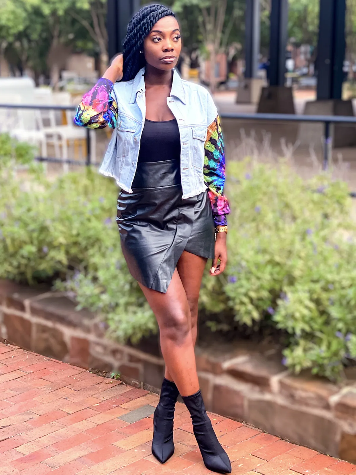 Galaxy Crop Hood Jacket