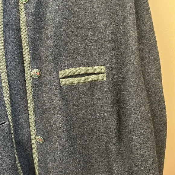 Geiger Vintage Made In Austria Wool Cropped Charcoal Jacket Size 42