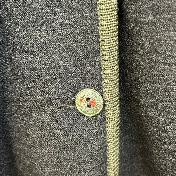 Geiger Vintage Made In Austria Wool Cropped Charcoal Jacket Size 42