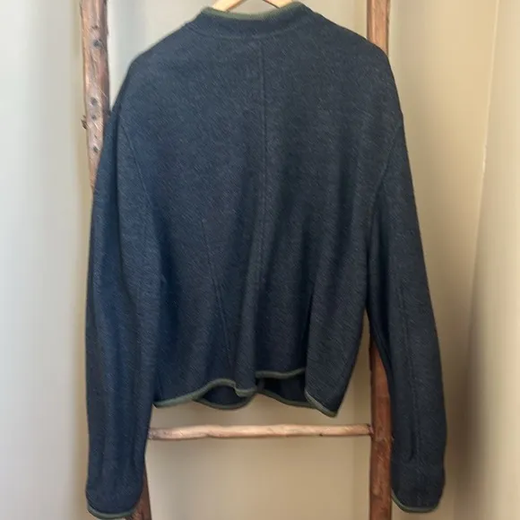 Geiger Vintage Made In Austria Wool Cropped Charcoal Jacket Size 42