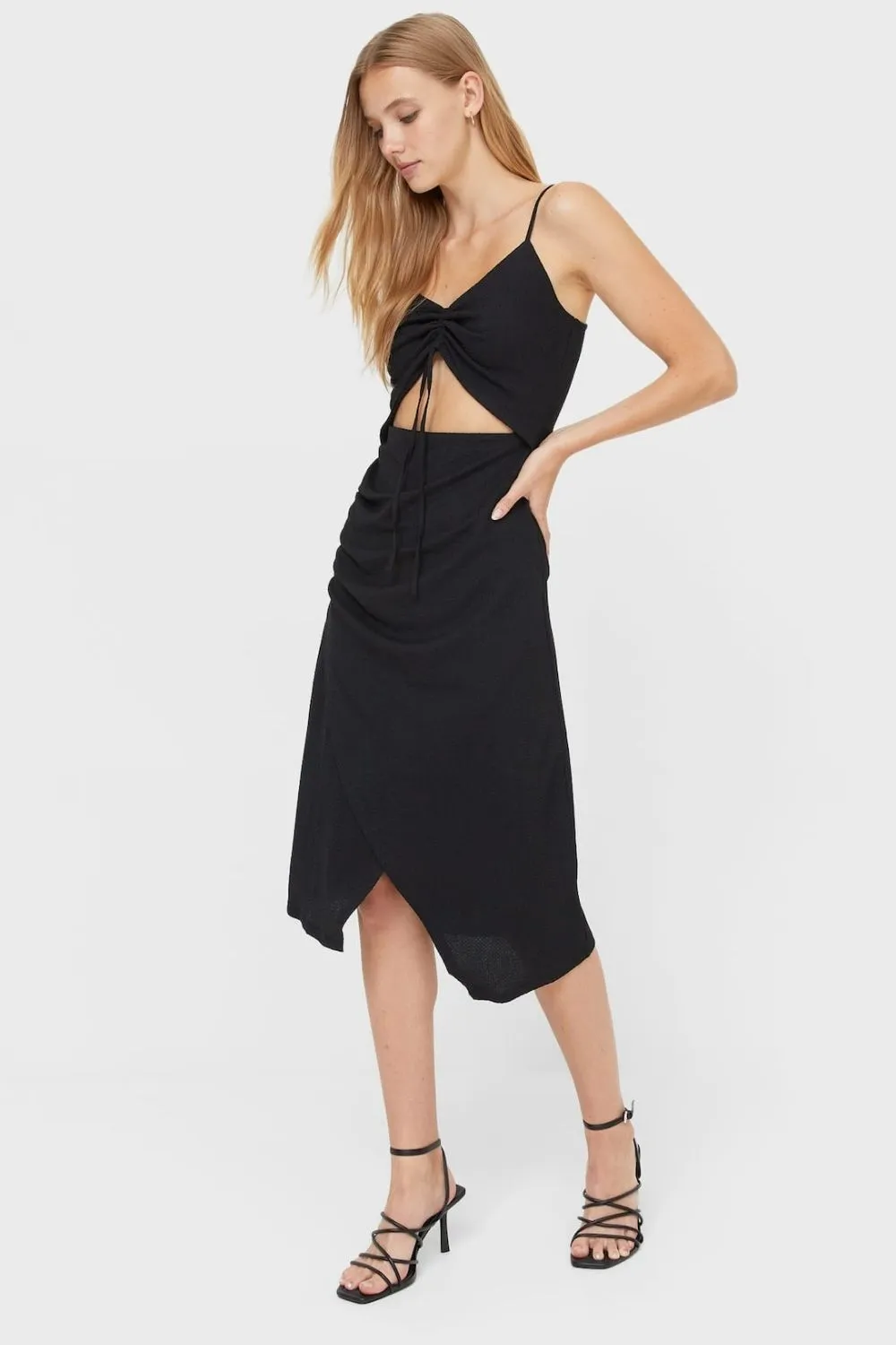 Geplooide Jurk Met Cut-Out Dress