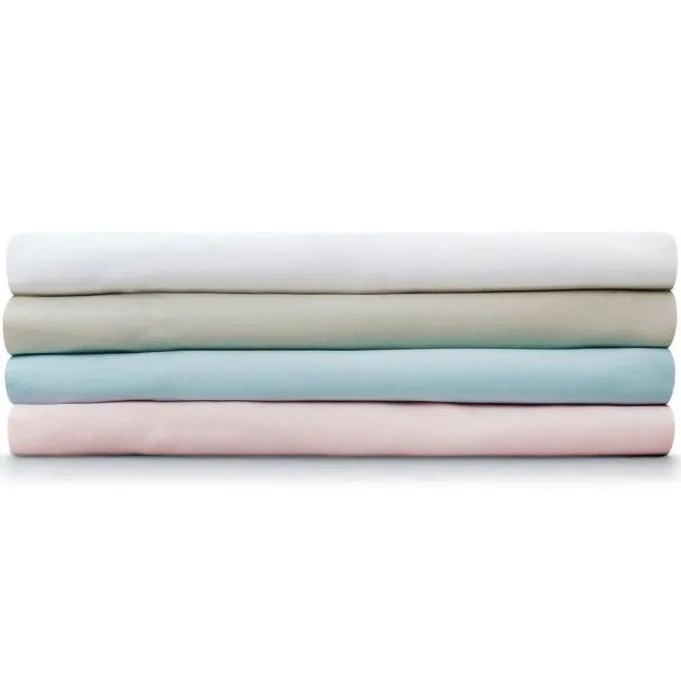 Giggle Baby - 2 Pack Organic large pram/Crib sheets to fit mattress: up to 95cm x 40cm. Cream.