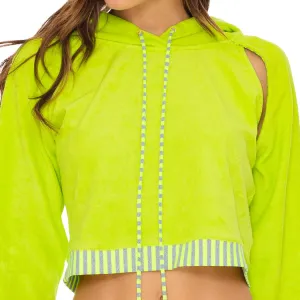 GLOW BABY GLOW - Hoodie Cut Out Cropped Jacket