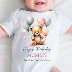 Happy Birthday Mummy Babygrow, 1st Birthday as My Mummy, New Mum Gift, Mum Birthday, Mummy Birthday, Sleepsuit Vest Bodysuit Mum Birthday