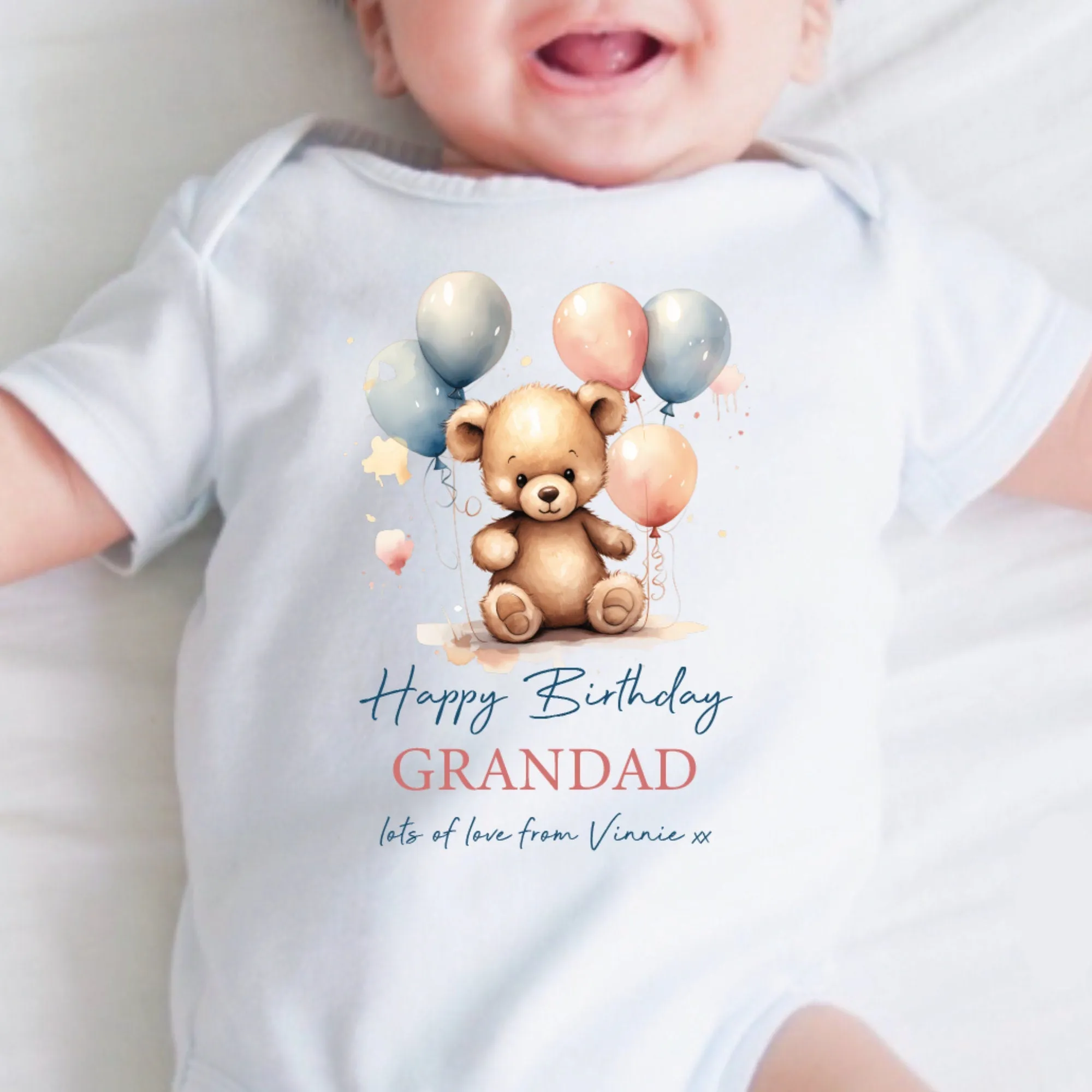 Happy Birthday Nana Babygrow, 1st Birthday as My Nanny, New Nan Gift, Grandma Birthday, Granny Birthday, Sleepsuit Vest Bodysuit Birthday