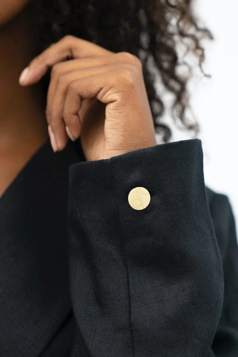 Havana Linen Oversized Blazer | Licorice