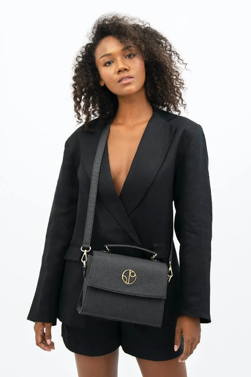 Havana Linen Oversized Blazer | Licorice