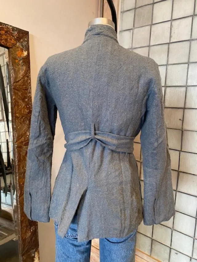 Hazel Brown Belted Japanese Ghost Wool Jacket