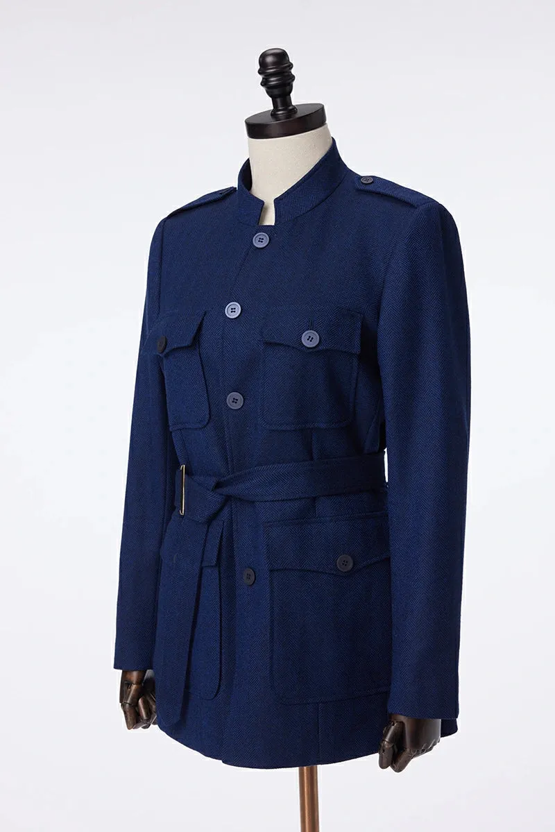 Herringbone Weave Women's Wool Jacket