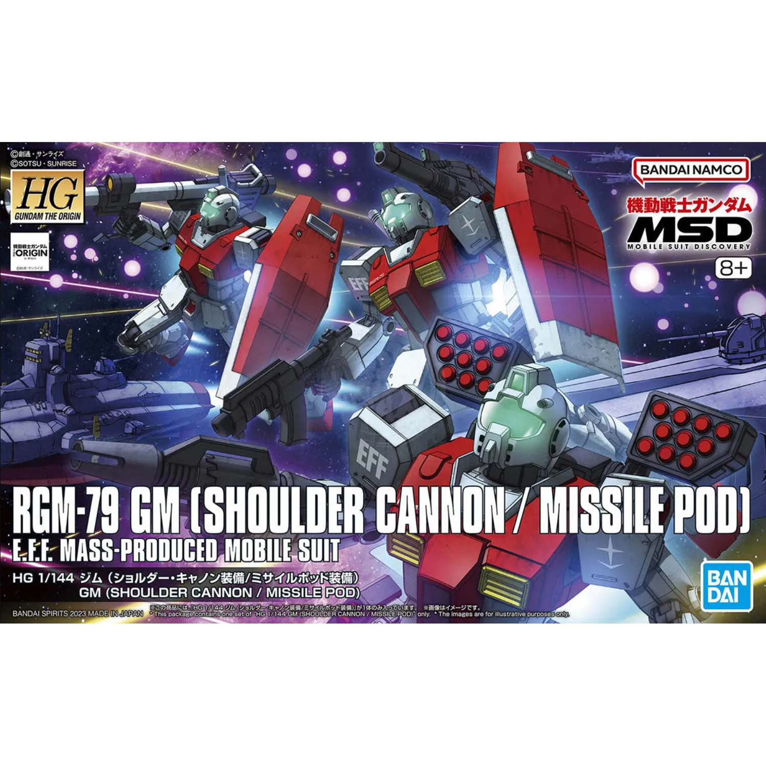 HG GM [Shoulder Cannon Equipped/Missile Pod Equipped]