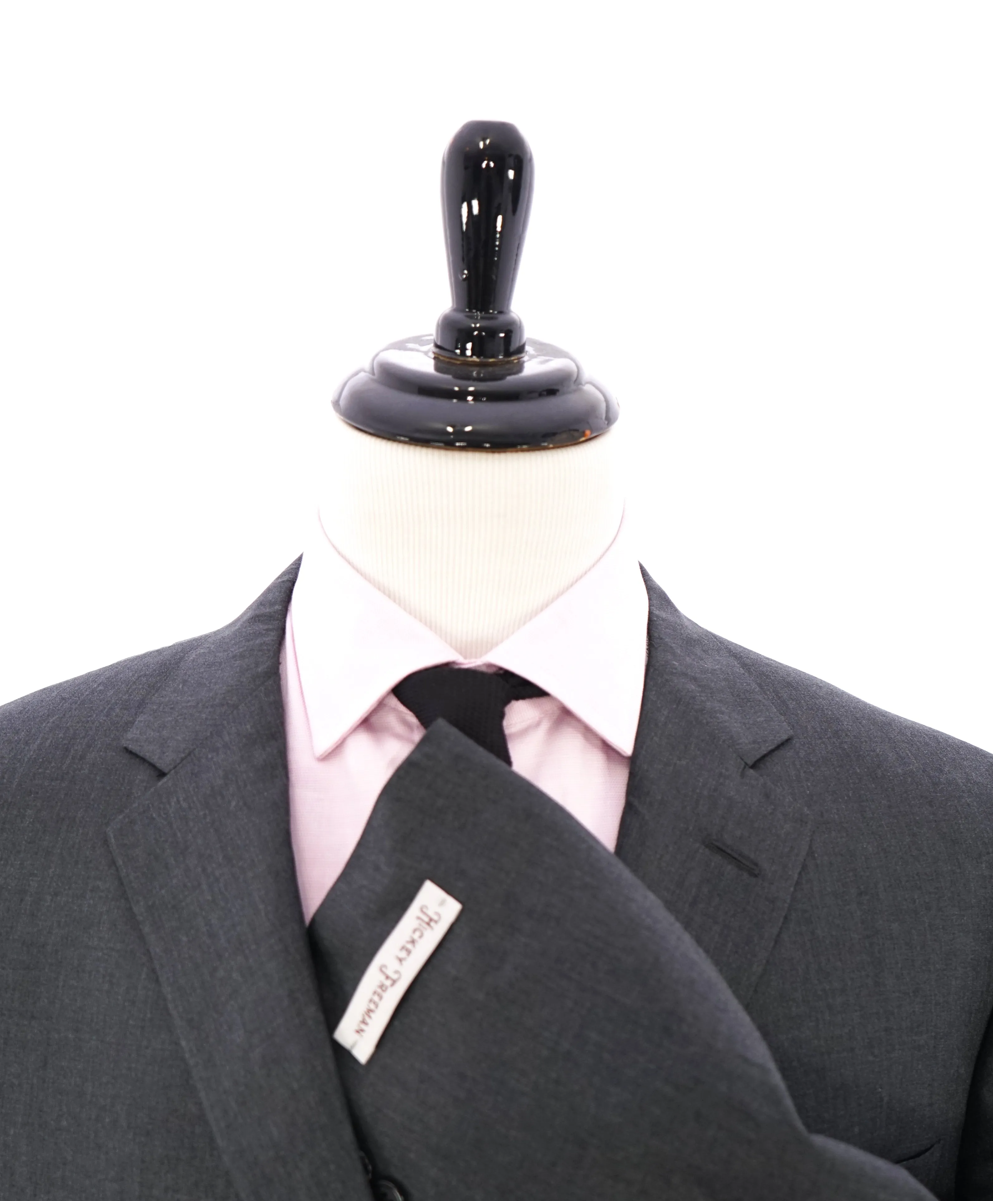 HICKEY FREEMAN - Gray 100% SILK 2-Button Notch "Milburn ii" Blazer - 48R