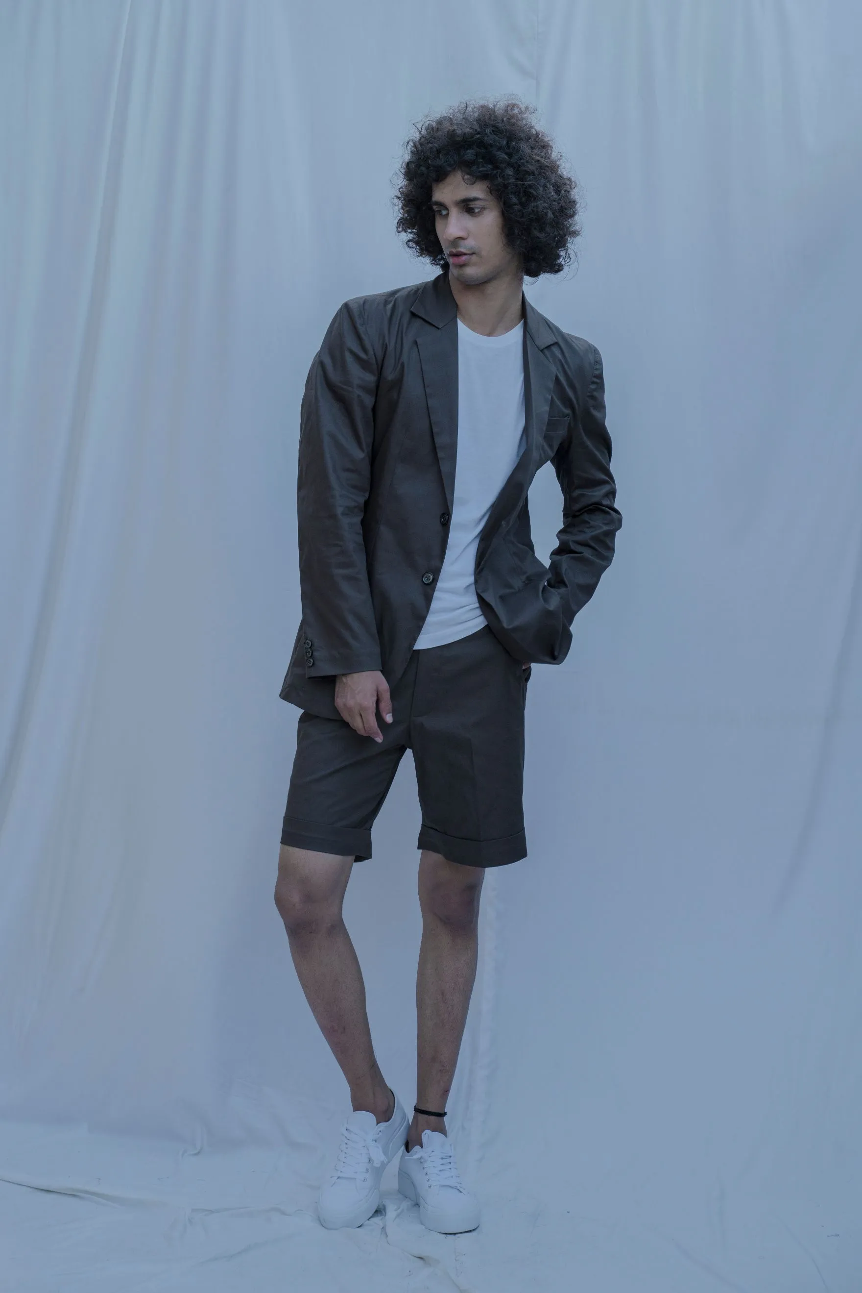Honolulu - Brown Suit With Short Pant Set