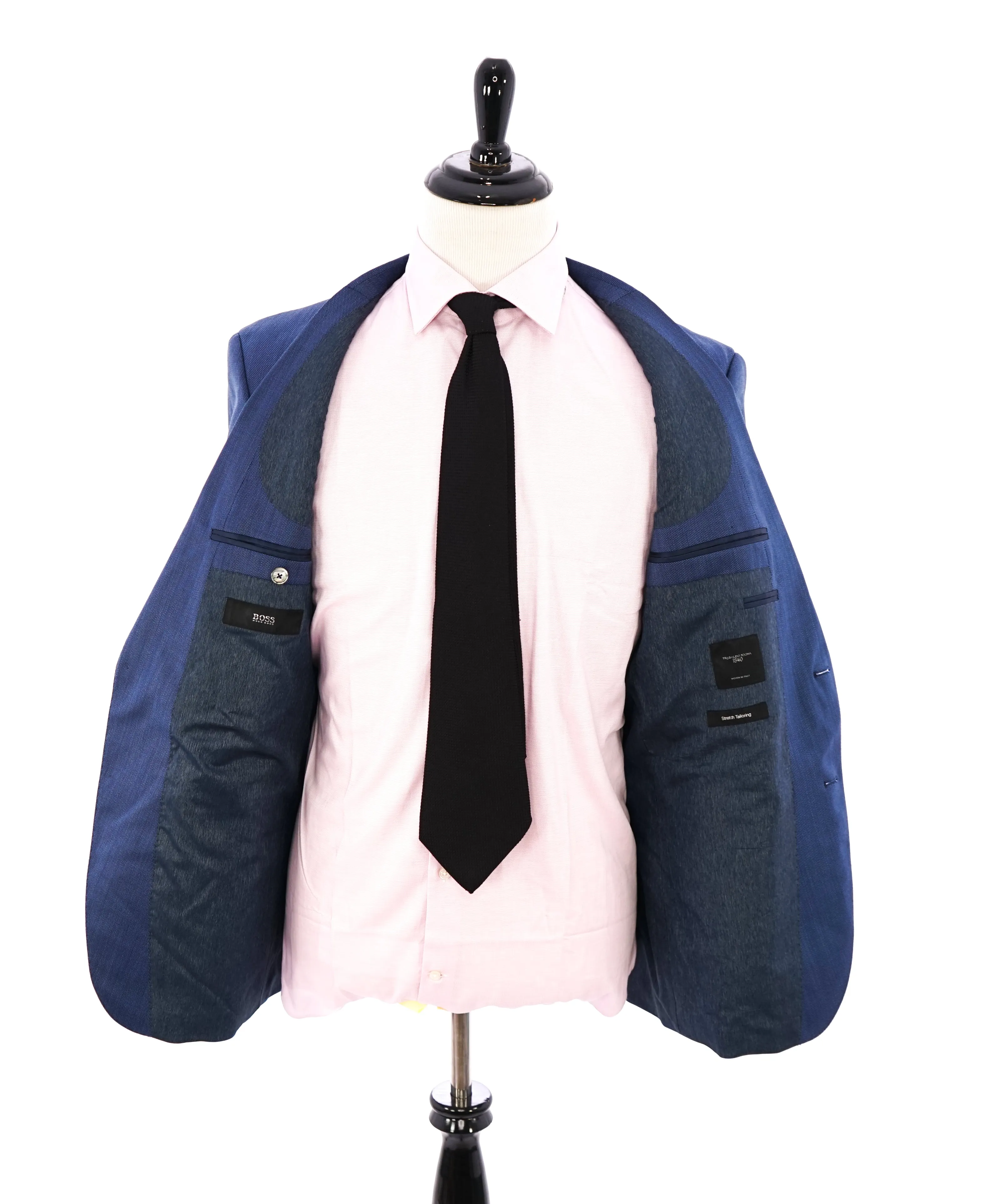 HUGO BOSS - “Hutson5/Gander2” Royal Weave MOP Buttons Bold Blue Blazer - 42R