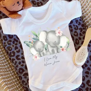 I Love My Nana Baby Vest, Personalised Sleepsuit, Grandma Babygrow, Newborn Pregnancy Announcement Gift, Going to be a Gran, New Granny