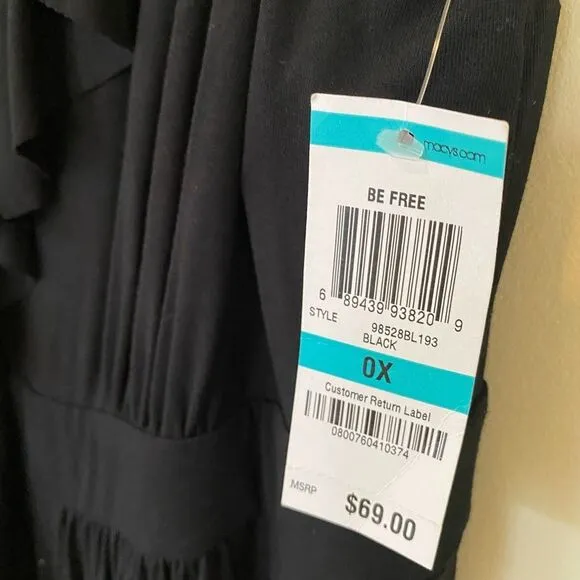 INC Black Sleeveless Dress Size 0X