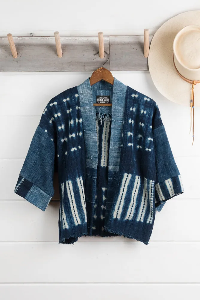 Indigo Shibori Haori Jacket