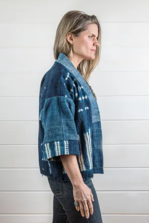 Indigo Shibori Haori Jacket