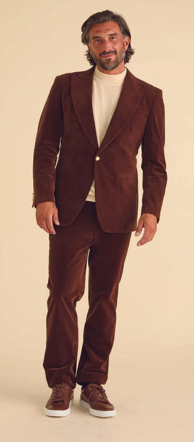 Inserch Velvet Blazer BL007-131 Swiss Chocolate (IN STORE) (FINAL SALE) (XL ONLY)