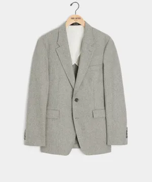 Italian Flannel Sutton Jacket in Light Grey