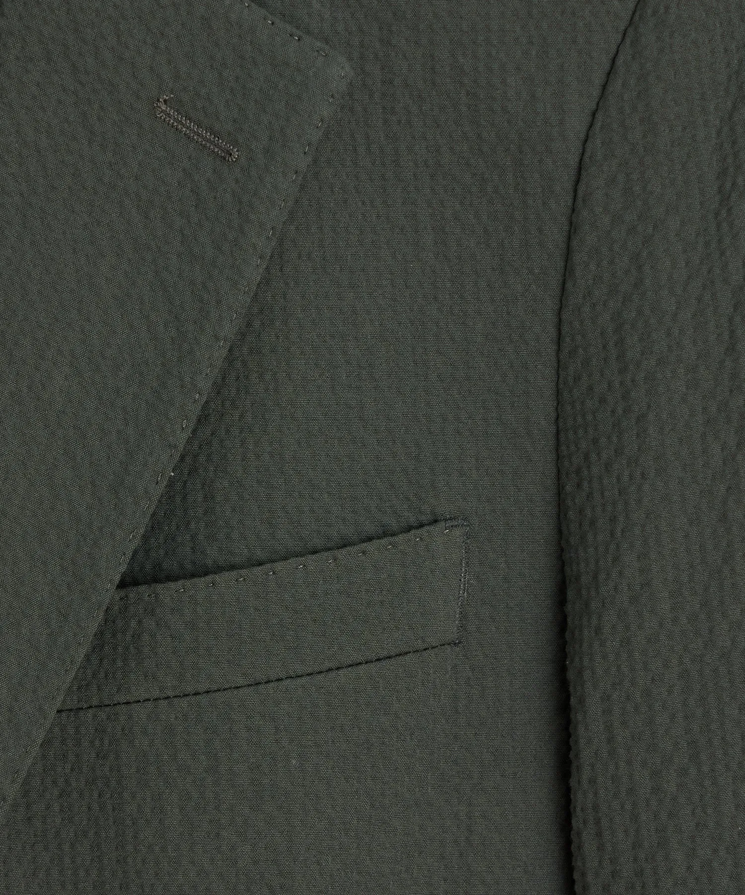 Italian Seersucker Sutton Jacket in Olive