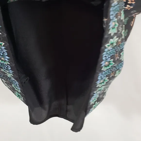J Crew Blue Floral Cap Sleeve Silk Dress Size 4
