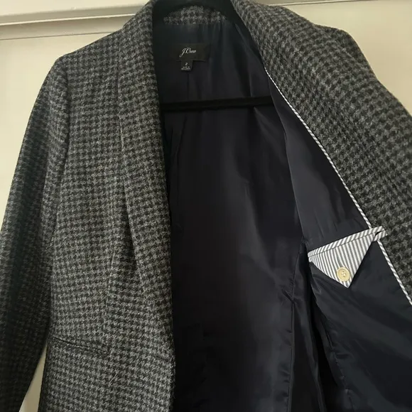 J. Crew Parke Houndstooth Wool Blazer