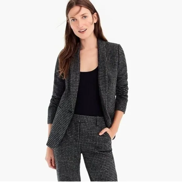J. Crew Parke Houndstooth Wool Blazer