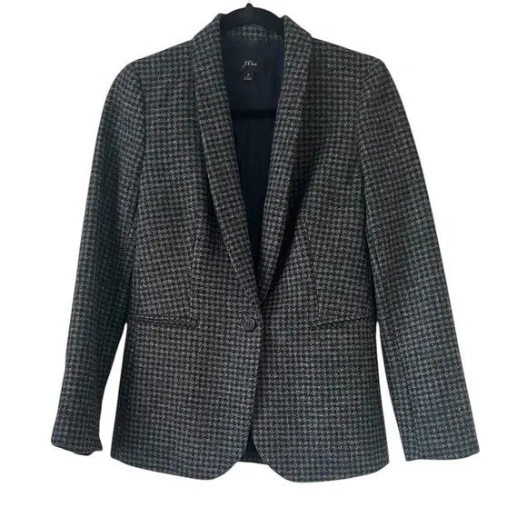 J. Crew Parke Houndstooth Wool Blazer