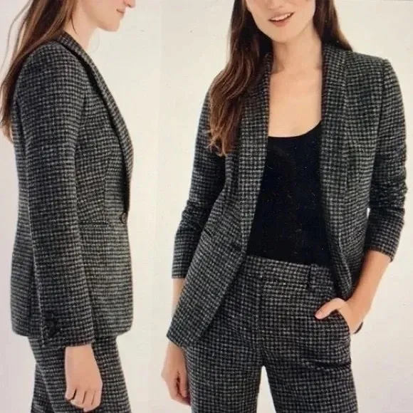 J. Crew Parke Houndstooth Wool Blazer