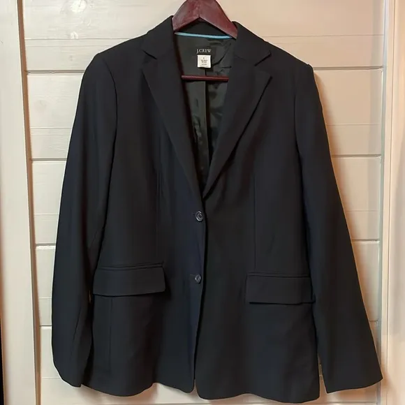 J. CREW Women’s Wool Blend Double Button Blazer BlackCareer Size 6.