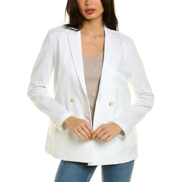 J. McLaughlin | Ressie White Double Breasted Blazer