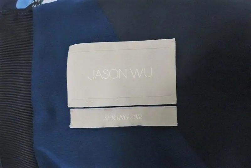 Jason Wu Dress Blue Floral Print Cotton Size 4 Sleeveless Fit & Flare