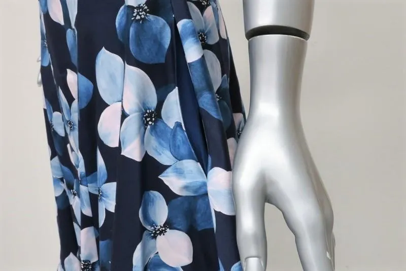 Jason Wu Dress Blue Floral Print Cotton Size 4 Sleeveless Fit & Flare