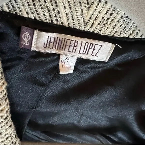 Jennifer Lopez Hollywood Boudoir Cropped Metallic Special Occasion Jacket Sz XL