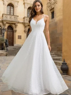 Jordie ivory sequin A-line dress with thin straps Express NZ wide