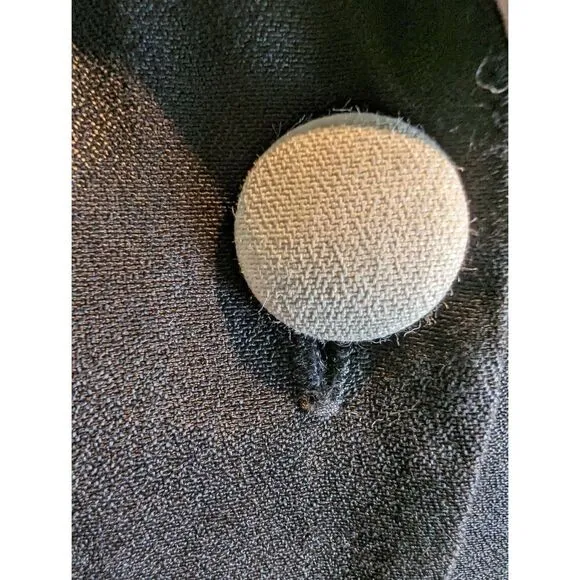 J.S.J Petites Single Breasted Blazer Women's Small Black Cream Slim vintage