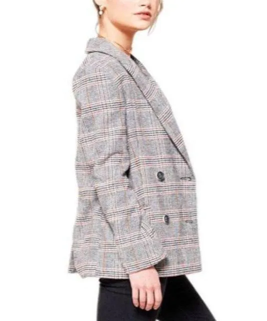 Julian Plaid Double-Breast Blazer