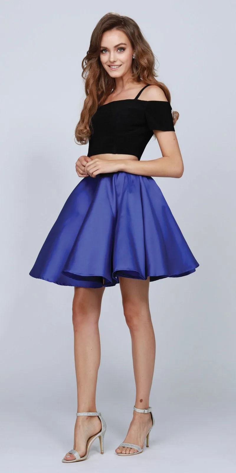 Juliet 809 Short Cold-Shoulder Two-Piece Dress