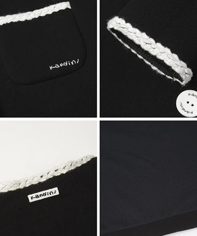 KANDINI Stretch Cropped Jacket - Black