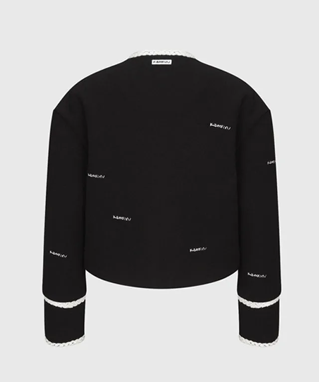 KANDINI Stretch Cropped Jacket - Black