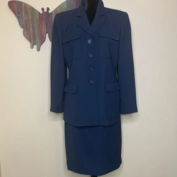 Kasper 4 Button Skirt Suit
