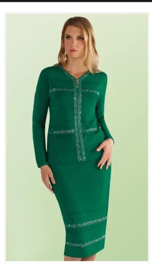 Kayla Collection 5178 2pc Jacket/Skirt Suit Exclusive Knit