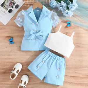 Kids Clothes Girls Blazer &Shorts Sets