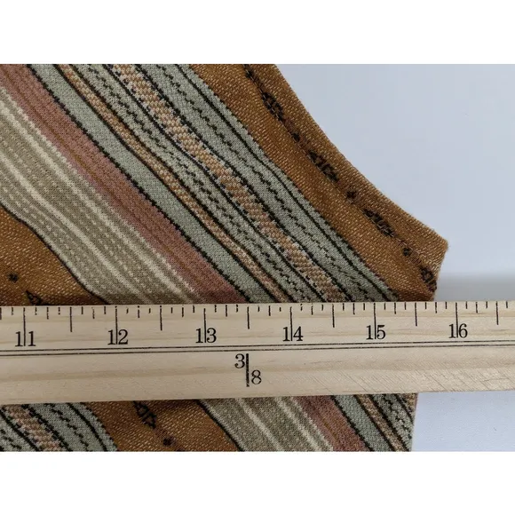 Lauren Ralph Lauren Maxi Dress Beige Stripe Sleeveless Flare Handkerchief Hem M