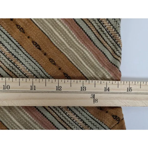 Lauren Ralph Lauren Maxi Dress Beige Stripe Sleeveless Flare Handkerchief Hem M