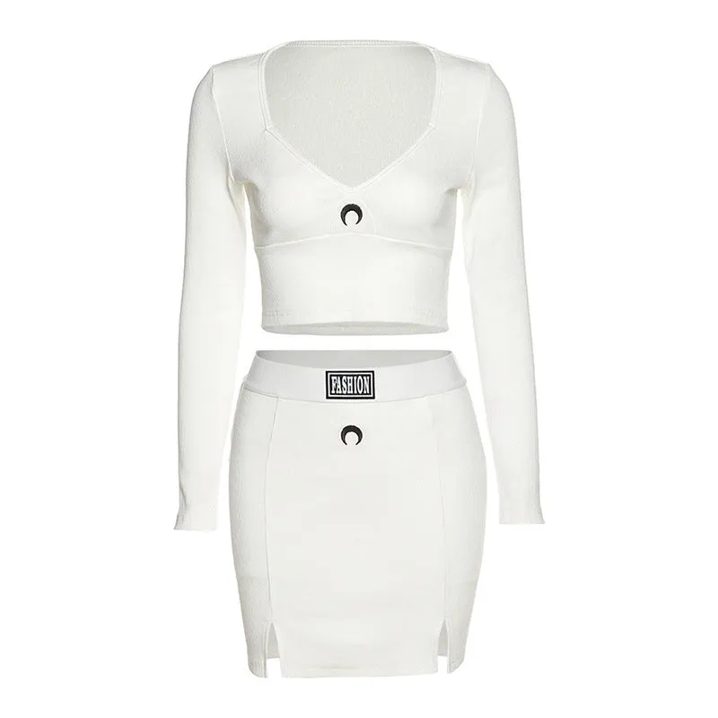 [@laurenxburch] "MOON FASHION" LONG SLEEVE / SKIRT SUIT N111008