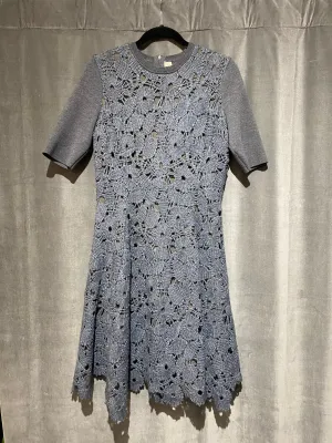 Lela Rose Knit and Crochet Short Sleeve Fit and Flare Dress