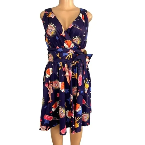Lindy Bop Harper Pop Diner Dress Purple
